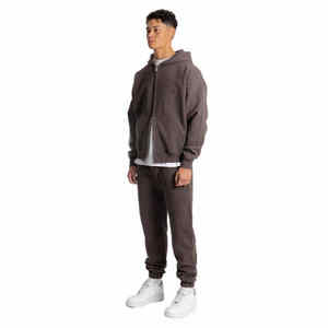 Fabricante Fleece 100% Algodón Full Zip up Hoodies Plain Blank Full Face Zip Hoodie Hombres Full Zipper Hoodies Custom 400gsm - Product Image 2