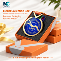 Médaille en cristal pour événement d'entreprise, médaille de récompense transparente gravée sur mesure pour les cérémonies