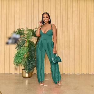 Completo Estivo da Donna in Stile Europeo e Americano, <span class=keywords><strong>Tuta</strong></span> Sexy con Spalline e <span class=keywords><strong>Pizzo</strong></span> a Frange, Set Due Pezzi - Product Image 3