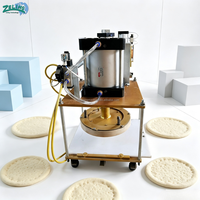 Machine à estamper les pizzas et les naans Zeling semi-automatique à moule à changement rapide, avec design de trou de bord personnalisé, pour la pressage de disques de pâte à pain plat arabe