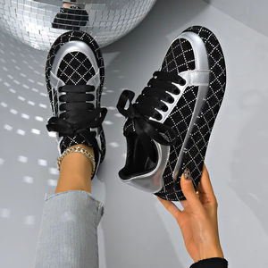 OEM <span class=keywords><strong>scarpe</strong></span> alla moda da <span class=keywords><strong>donna</strong></span> Multicolor con diamanti lucidi versatili taglie Extra grandi 35-42 - Product Image 1