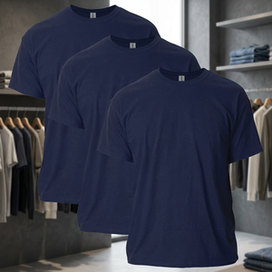 Camiseta 100% Algodón 200GSM de Manga Corta con Cuello Redondo, Transpirable, Informal, de Color Sólido, con Bordado Personalizado, Ropa de Moda - Product Image 4