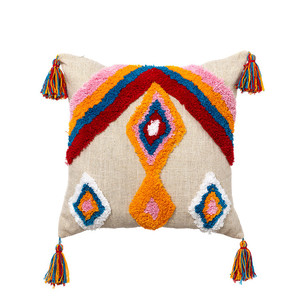 Federa per cuscino da tiro retrò etnica in stile marocchino fodera per cuscino in cotone trapuntato fatto a mano fodera per cuscino per la decorazione del divano di casa - Product Image 3