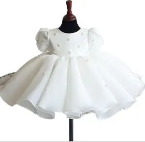 2-5 Years Polyester/Cotton Layered Formal Girl Ball Gown Party Flowergirl Dress With Big Flower