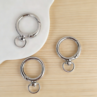 Porte-clés rotatif personnalisé à fermoir rond avec anneau en O, clips de fixation pour sacs, pendentifs et accessoires de bricolage