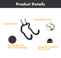 Crochet porte-outils pour panneau perforé, revêtu de vinyle, accessoires pour panneau perforé, outils électriques à suspendre au mur pour garage, jardin, atelier