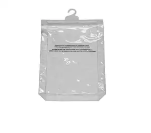 Hersteller PVC Kleidung Unterwäsche Kleiderbügel Haken Verpackung Kleidungs stücke transparente PVC Knopf Taschen