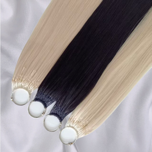 Extensions de cheveux humains à pointes en plumes, crochet, couleur naturelle, sans MOQ, cheveux vierges, double trame, kinky, <span class=keywords><strong>troisième</strong></span> génération - Product Image 5
