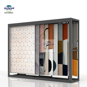 Tùy chỉnh cao cấp sang trọng đẩy kéo trượt thảm thảm hiển thị đứng Rack cho showroom Made-to-Spec vải sang trọng giá cho - Product Image 1