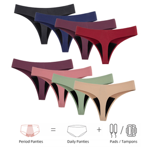 Green Envoy Culotte <span class=keywords><strong>menstruelle</strong></span> sans couture 4 couches, protection anti-fuite, pour femme, type <span class=keywords><strong>tanga</strong></span> - Product Image 4