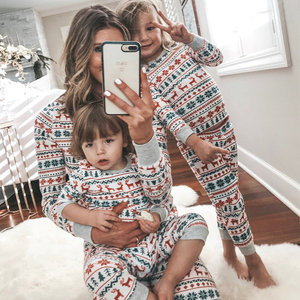 Christmas Moose Family Matching Clothes Pajamas Set 2023 Year Costume Mother <strong>Daughter</strong> Sleepwear Family <strong>Outfit</strong> Kid Baby Nightwear - Product Image 2