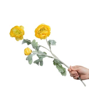 ช่อดอกบัวประดิษฐ์กรีนเวย์ 3 หัว สีส้ม ขาวนม เหลือง สำหรับตกแต่ง - Product Image 5