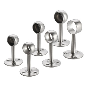 Stainless Steel Thickened Towel Holder Flange <b>Seat</b> Furniture Hardware High Head Modern Silver Ceiling Mount Garment Holder - Product Image 3