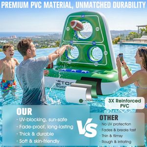 Solar-Powered Light-Up <b>Inflatable</b> Football Toss Game with Scoring Holes - Product Image 5