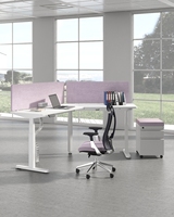 Bureau de jeu en forme de L OMNI, bureau debout électrique ergonomique réglable avec contrôleur de mémoire, bureau d'angle