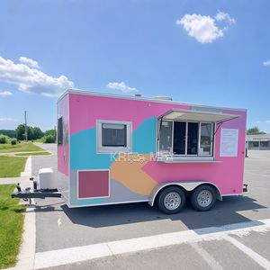 Remorque de vente ambulante personnalisable pour glaces et hot-dogs, camion de restauration mobile avec cuisine complète - Product Image 2