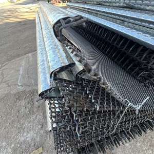 ตะแกรงสั่นสะเทือนแบบตาข่ายลวดสีดำทอ ป้องกันการกัดกร่อน พร้อมตะขอ สำหรับเหมืองถ่านหิน - Product Image 2