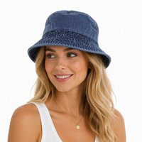 Chapeau Bob Unisexe Toutes Saisons Anti-UV Lavé Style Pêcheur pour Hommes et Femmes