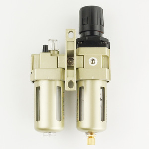 เครื่องกรองลมแบบสองชั้น Jinen Ac3010-03 พร้อมเกจวัดแรงดันและไส้กรองทองแดงสำหรับระบบลม - Product Image 4