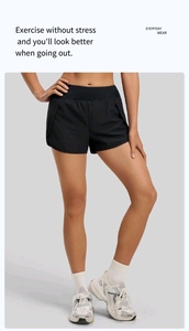 Pantalones cortos de yoga holgados con bolsillos laterales para mujer, de verano, de secado rápido, ligeros, para correr y hacer ejercicio - Product Image 3