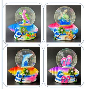 Globo de Nieve Personalizado con Diseño de Edificio Estilo Americano, Figura de Resina Artesanal con Copos de Nieve, Recuerdo Hecho a Mano para Aniversario - Product Image 4