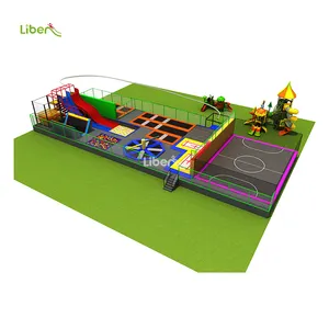 600平方米立本商用户外儿童娱乐中心户外蹦床公园设备软玩设备待售