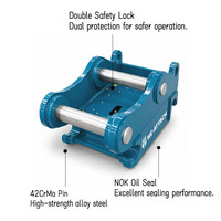 Attache rapide hydraulique We-Attach série S à double verrouillage 0-2T pour excavatrices, 26 kg, faible hauteur, haute charge, norme européenne, avec moteur