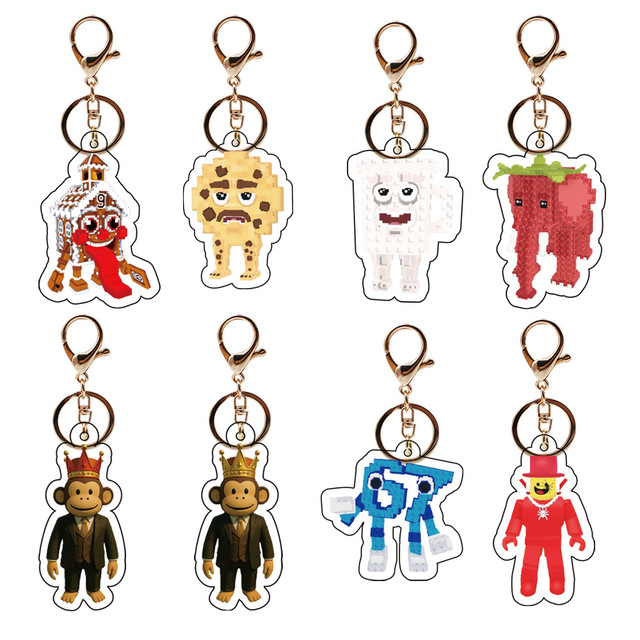 New Creative Acrylic Keychain Kinds Decoration Gifts Souvenir Cartoon Style Light Plastic Keychain