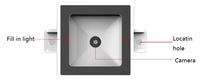 Escáner de Códigos QR 1D 2D Integrado OEM, Módulo de Código de Barras USB TTL, Plástico ABS, 13.56mhz, RS232, Fondvision para Control de Acceso