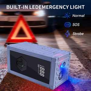 Новый оптовый многофункциональный пусковой прибор для грузовиков и легковых автомобилей 4-в-1 с воздушным насосом и компрессором, аварийный источник питания, 7200 мАч, пиковый ток 300А - Product Image 5