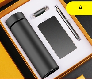 Chai Nước Hiển Thị Nhiệt Độ Logo Theo Yêu Cầu + Sạc Dự Phòng + Bút + Ổ Usb Flash Bộ Quà Tặng Khuyến Mãi - Product Image 3