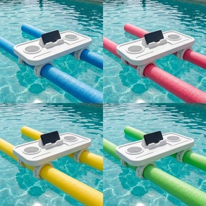 Plateau flottant et table de bar écologiques en PLA et PE pour <span class=keywords><strong>piscine</strong></span>, plage, rivière paresseuse - Formes rondes/rectangulaires, portables - Product Image 2