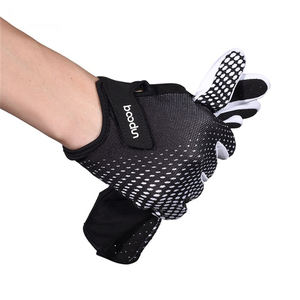 All'ingrosso impugnatura in microfibra durevole con palmo e uncino completo scivoloso da uomo guanti da corsa - Product Image 4