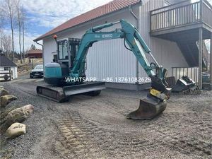 Excavatrice sur chenilles KOBELCO Sk45 d'occasion, engin de construction avec moteur Hino, pompe hydraulique, garantie 1 an, poids en marche de 4 tonnes - Product Image 2