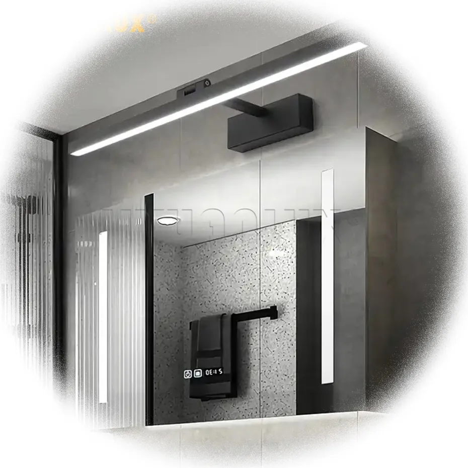 Nuovo 24 pollici LED nero regolabile moderno bagno lampade da bagno sopra specchio 5500K