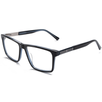 Monture de lunettes rectangulaire Elan Optical YB7306 en gros pour hommes, monture complète en acétate, lunettes optiques sans peinture, écologiques