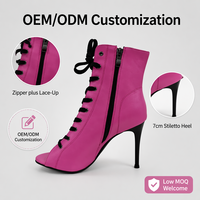 Bottes de danse latine pour femmes, à lacets, talon aiguille, pour salsa et performance en salle de bal, personnalisables