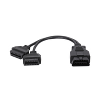 Cable Divisor OBD OBD2 de 16 Pines Macho a Hembra, Cable Y Macho a 2 Hembras para Escáner de Diagnóstico OBD2, Lector de Códigos de Error