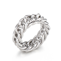 Balrykalen — bagues de chaîne épaisse en acier inoxydable pour hommes, bijoux féminins, plaqué or 18K