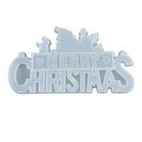 Moule en silicone Joyeux Noël, motif Père Noël, renne et cadeaux, pour moulage époxy, pour plaque suspendue DIY de Noël, décoration de la maison