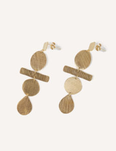 Orecchini YXQ E217 in acciaio inossidabile color oro, minimalisti, moderni, semplici ed eleganti. - Product Image 3