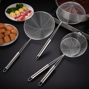 Écumoire en acier inoxydable, louche de cuisine pour fondue, passoire métallique, pour la friture des nouilles, la fondue épicée, les raviolis, grande taille - Product Image 2