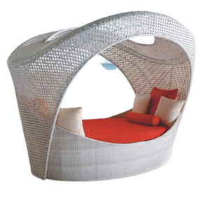 Camas impermeables de mimbre para exteriores, <span class=keywords><strong>Cabana</strong></span> de playa para <span class=keywords><strong>hotel</strong></span>, complejo turístico - Product Image 1
