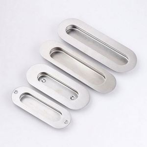 WEKIS Modern Round Recessed Sliding <b>Door</b> <b>Handle</b> Flush Kitchen Furniture Drawer <b>Pulls</b> Cabinet Hardware for Apartment Use - Product Image 4