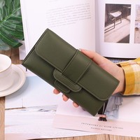 Dompet wanita saku modis dompet kulit PU kecil kustom dompet pendek wanita untuk wanita modis tahan air