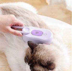 3 in 1犬用蒸し暑いブラシ犬用スプレーマッサージコームペットグルーミングコーム脱毛ブラシペット用品 - Product Image 6