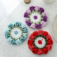 Sous-verres de fleurs au Crochet faits à la main Creative Lily Valley Pad Quality Life Improvement Fabric Mats & Pads Gift Idea