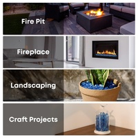 Verre transparent pour foyer de 1/2 pouce, verre broyé en vrac pour foyer au propane ou au gaz naturel, fournisseur d'usine OEM, résistant à la chaleur