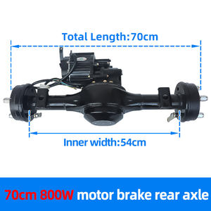 Essieu arrière électrique de 70 cm 800 W avec moteur différentiel 1:28 et frein pour conversion de chariot de plate-forme de tricycle électrique - Product Image 2