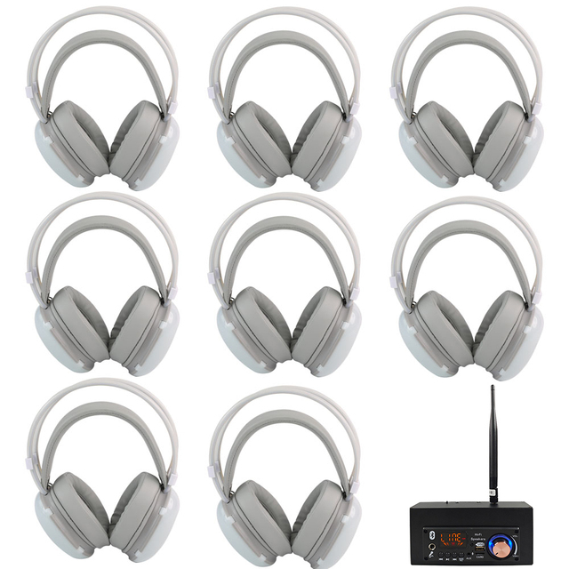 Wireless Over-Ear Hifi Stereo Headphones Cool Glowing Lightweight Active Noise Cancellation (ANC) 10-15 Hours Battery DJ Party